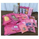 Pink Zebra lamp & sprinkles
