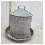 Galvanized chicken waterer
