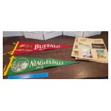 2 Niagara falls / Buffalo pennants and postcards