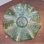 Star of David" Iridescent Art Glass Ruffle Bowl -