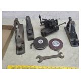 Tape measures, block planes, vise