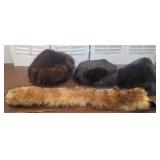 Fur collar & hats - clean