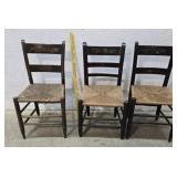 3 Stenciled Chairs
