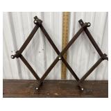Victorian expandable clothing/hat rack