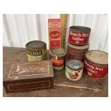 Advertising tins abs milk carton - Old Briar,
