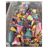 Bin full of Polly pockets and accessories
