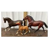 3 Breyer horses - Signed