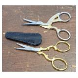 2 pr embroidery scissors - Ginger Italy &