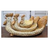3pc Pottery Chicken Set