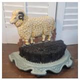 Cast iron sheep / ram boot scraper