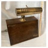 Wood & brass? Music stand w/ light