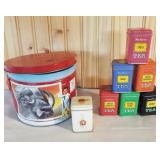 Vintage Tea Tins in Cute Gourmet Popcorn Tin