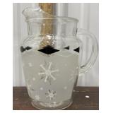 Vintage Anchor Hocking snowflake pitcher
