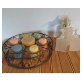 Modern Candles- 3 glass oil candles with oil &