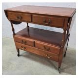 Cherry drop leaf server 56"18"35"