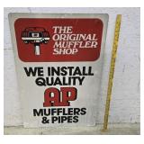 Aluminum ap mufflers sign