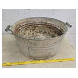 Galvanized wash tub