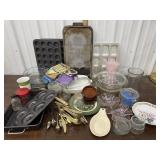Kitchen menagerie - covered dishes, vases, baking