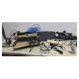 Keyboards, mice, Dell laptop cords, microphone