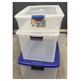 3 Tote Bins With Lids