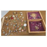 Diamond Crown box with costume jewelry mostly