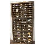 Typist tray decorated with sea shells