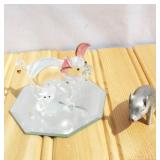 Mini Pig Figures-Glass & Pewter