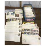 Shoebox full of stamped envelopes