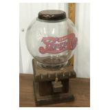Wood & glass Pepsi candy dispenser