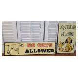 2 Heavy Quality Signs - Dogs