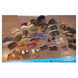 Retro hair combs - many pairs