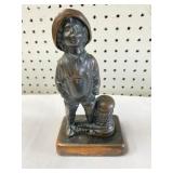 Vintage maritime nautical fishing boy by the pier
