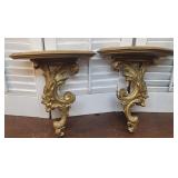 Pair of nice Syroco wall sconces