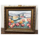 Artist Karalla? Framed painting on canvas board -