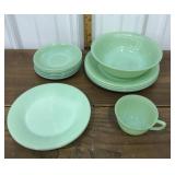Fire-King Jadeite- plates, bowl, saucers, cup