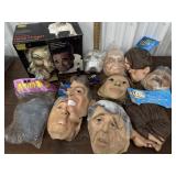 Halloween masks - bride, political faces,