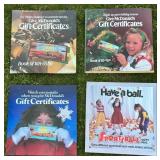 4 Vintage McDonalds Translite Signs