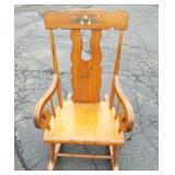 Hand Painted Vintage Maple (?) Rocking Chair