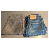 two pair, Vintage Levi Strauss pants blue jeans
