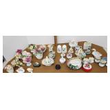 Lot of floral ceramic pieces not all perfect,
