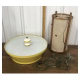 Yellow Light fixture & hanging light *hanging