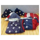 American Flags-3 nylon and 3 cotton