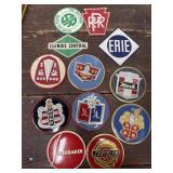 Railroad and car tin badges