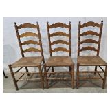3 Ladder Back Chairs