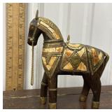 Vintage handcrafted wooden horse