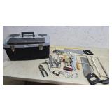 Toolbox with contents, extensions, saws, etc