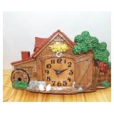Vintage Chalkware Farm theme Clock-needs new
