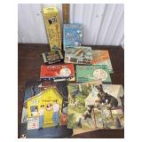 Vintage board puzzles, advertising boxes*empty,