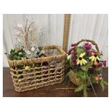 Baskets and faux floral piks and accessories