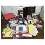 Office supplies-Notebooks, paper clips, staples,